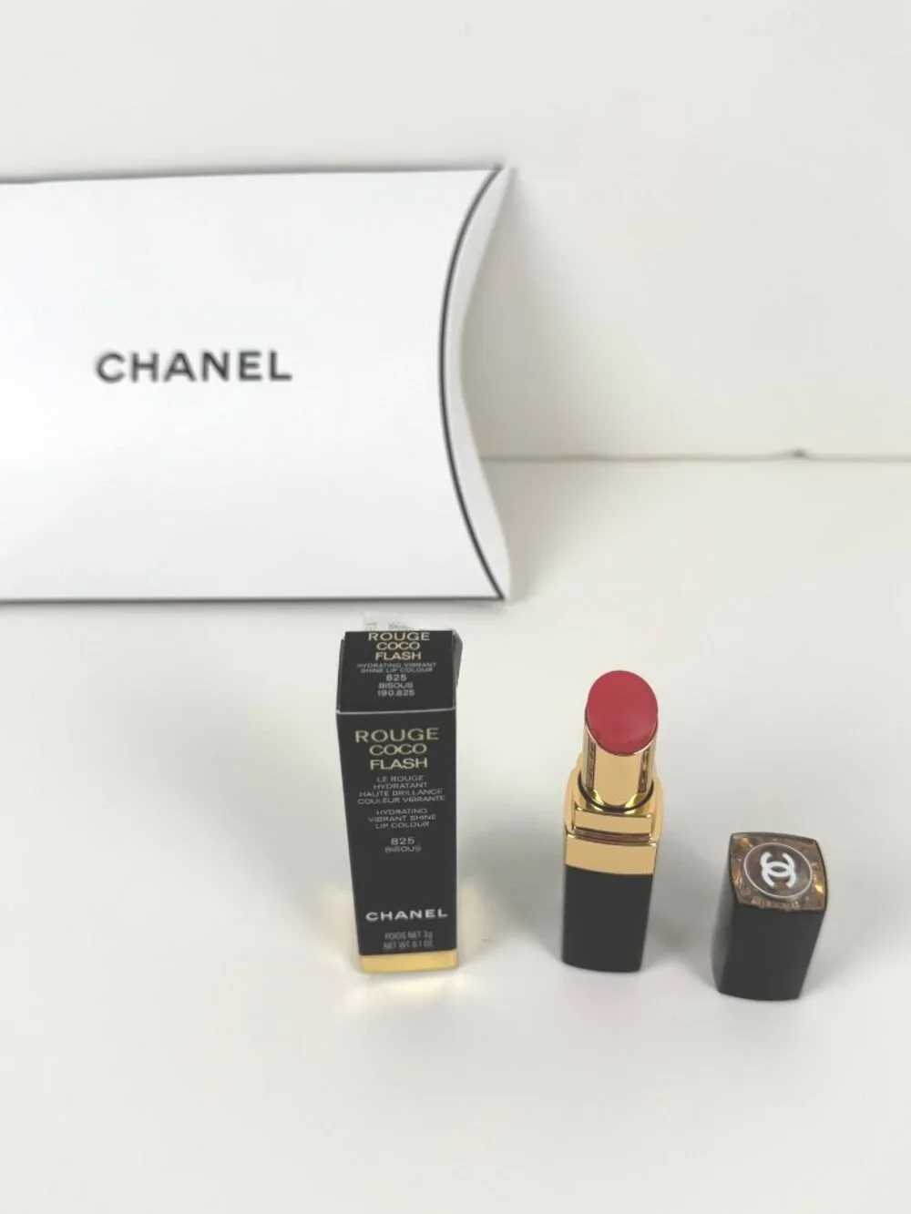 Chanel Rouge Coco Flash Lipstick 825 Bisous NWT MC-132 - Picture 3 of 11